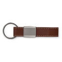 Keyring Metal, real leather